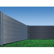 Clôture Aluminium Pleine Lames 150x20mm à Sceller Sur Mesure