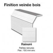  Porte sectionnelle manuelle avec portillon veinée rainurée (touché imitation bois)