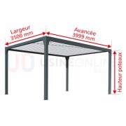 Pergola bioclimatique autoportée motorisée 4x3.5