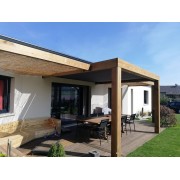 Store motorisé pour pergola bois 