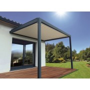 Pergola bioclimatique M1 3.1x3.5 adossée