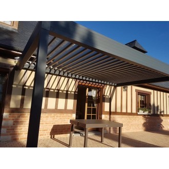 Pièces Détachées & Accessoires Pergola Bioclimatique H3 Adossée Lames Perpendiculaires Sur Mesure