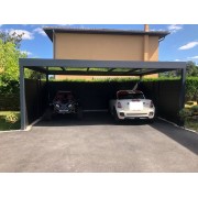 Carport 6x5 toit plat autoporté 4 poteaux