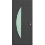 Porte d'Entrée Aluminium Hobby Vitrage Demi-Lune Sur Mesure