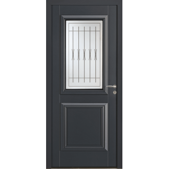 Porte d'Entrée Aluminium 80 Ariane Vitrage Décors Barreaux Sur Mesure