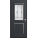 Porte d'Entrée Aluminium 80 Ariane Vitrage Décors Barreaux Sur Mesure