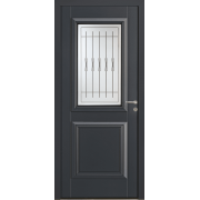 Porte d'Entrée Aluminium Ariane Vitrage Décors Barreaux Sur Mesure