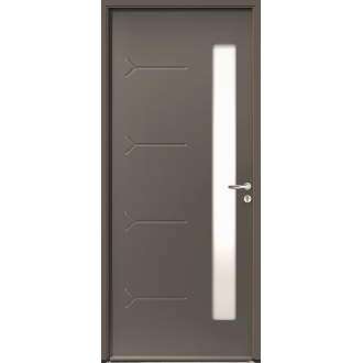 Porte d'Entrée Acier Asten Vitrage Rectangle Sur Mesure