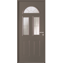 Porte d'Entrée Acier Aurora Vitrage Demi-Lune + Rectangle Sur Mesure