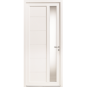 Porte d'Entrée PVC Galium Vitrage Sablé Dépoli Rectangle Blanc Sur Mesure