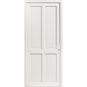 Porte d'Entrée PVC Caparis P Pleine Blanc, Gris, Beige ou Chêne Sur Mesure