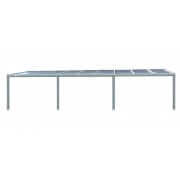 Structure Seule Carport Pente Aluminium Adossée (pour toiture polycarbonate, panneau sandwich, solaire photovoltaique, verre)