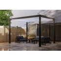 Pergola Bioclimatique Aluminium S3 AUTO-PORTÉE A 3.08 m x L 4 m 12.35 m² Lames Parallèles Électrique Moteur Vérin