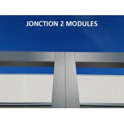 Pergola bioclimatique S3 avec jonction 2 poteaux S3 lames perpendiculaires adossée