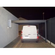 Carport adossé 4m72 toit plat panneau sandwich