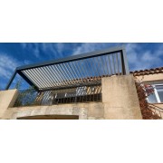 Pergola bioclimatique 5.48 m lames perpendiculaires 