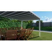 Pergola Toile Rétractable S-Luxe Sauleda® Etanche Adossée Electrique 3x5m