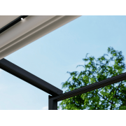 Pergola Toile Rétractable S-Luxe Sauleda® Adossée + Eclairage Led 