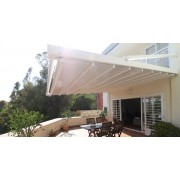 Pergola Suspendue Blanc Toile Rétractable S-Luxe Soltis w96 Ferrari® Etanche Electrique