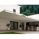 Pergola Toile Rétractable S-Luxe Ferrari® Soltis W96 Étanche Suspendue (Bras de Supports) Électrique (Télécommande) Sur Mesure