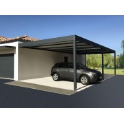 Carport adossé 10x5 toit plat panneau sandwich