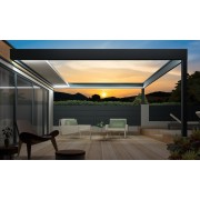 Pergola Toit Retractable Lumière Led