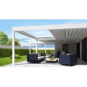 Pergola Toit Retractable H4 motorisée Adossée Sur Mesure