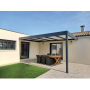 pergola aluminium 5x3m entre 2 murs en L