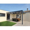 Structure Seule Pergola Aluminium Toit Plat H3 Entre Murs (Armature Sans Plaque) Sur Mesure