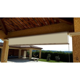 Store à Guide Vertical Toile PVC Précontraint 502 Ferrari Manuel Extérieur pour Pergola & Véranda Sur Mesure