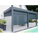 Store Screen ZIP Solaire Coffre 85 Véozip Ferrari Micro-Perforé Moteur Somfy Extérieur pour Pergola & Véranda Sur Mesure