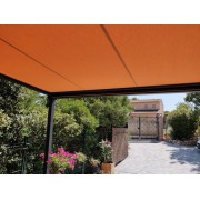 Pergola toile enroulable orange