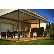 Pergola toile enroulable 8x4 dickson micro-perforée beige