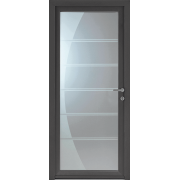 Porte d'Entrée Aluminium Mila Vitrage Intégral Décors Sur Mesure