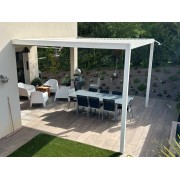 Pergola bioclimatique L1 4x4 adossée