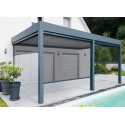 Moustiquaire ZIP Solaire Coffre 105 Électrique Somfy Verticale Extérieur pour Pergola & Véranda Sur Mesure