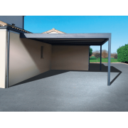 Carport adossé 6.26x5m toit panneaux sandwich