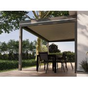 Pergola Aluminium Toit Plat Bac Acier OBX Autoportée Sur Mesure