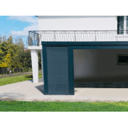 Claustra Fixe 1m Carport Tôle Perforée Motifs Ellipses Aluminium