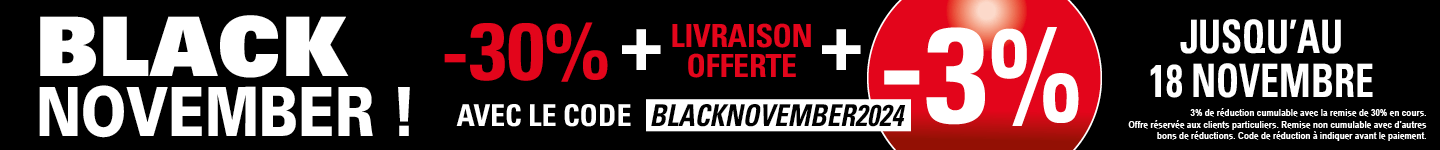 Promotion -3% Supplémentaire avec le code BLACKNOVEMBER2024