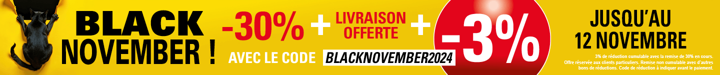 Promotion -3% Supplémentaire avec le code BLACKNOVEMBER2024