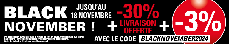 Promotion -3% Supplémentaire avec le code BLACKNOVEMBER2024