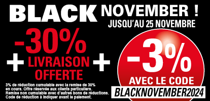 Promotion -3% Supplémentaire avec le code BLACKNOVEMBER2024