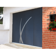 Porte de Garage Coulissante SOMMER Finition Décor Alunox Gris Anthracite 7016