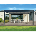 Pergola Aluminium Toit Plat Bac Acier OBX Autoportée Sur Mesure