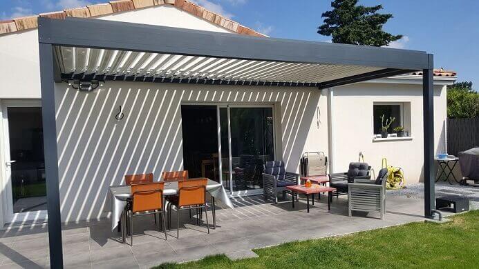 pergola bioclimatique 6x4 perpendiculair