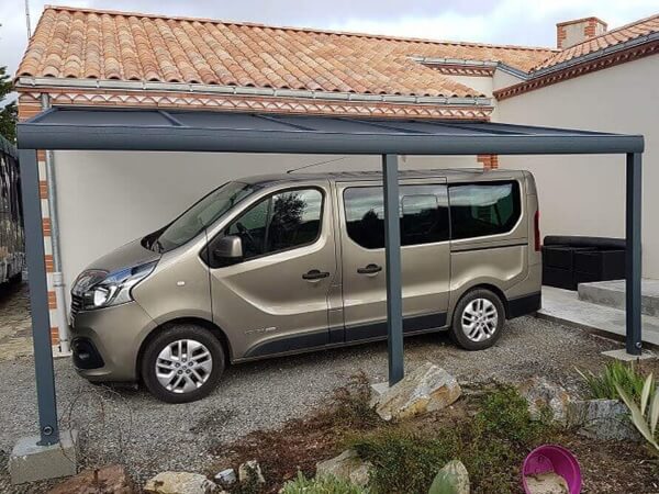 carport-aluminium-adosse 6x3 usine-onlin