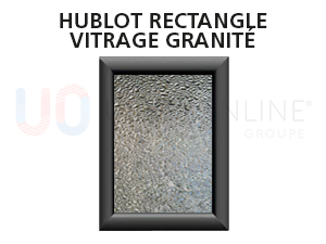 Hublot Rectangulaire Vertical H511 x L321mm (Encadrement Assorti à la Porte) - Vitrage Granité