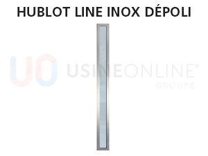 Hublot Line 1860 x 180 mm (Encadrement Inox) - Triple Vitrage Dépoli