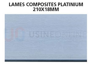 Lames Composites Veinées Bois Coloris Platinium 210x18mm 